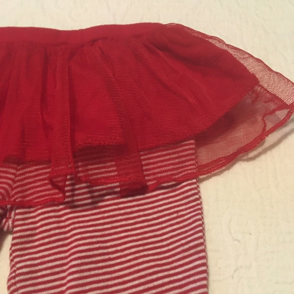 9m (6/$20) Tutu Leggings Red Pinstripe - Picture 2 of 10
